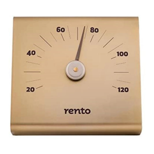 Rento Sauna Thermometer Champagner eckig